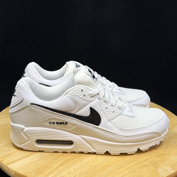 Nike DH8010-101 Air Max 90 White Black Running Sneaker Shoes Women's US Size 10 - Picture 4 of 10